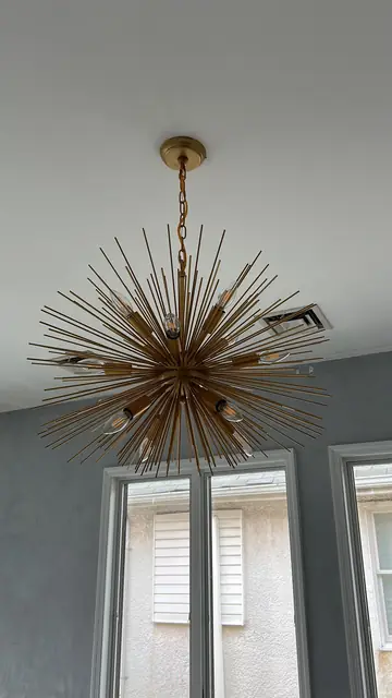 Candelabro sputnik dorado