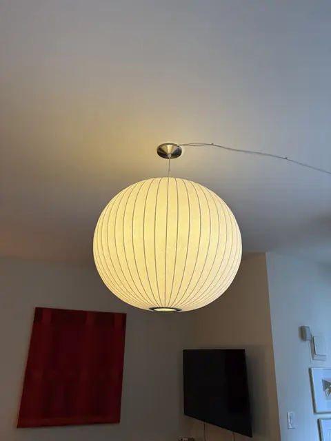 Lámpara colgante de globo de papel