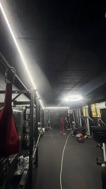 Tiras LED en un gimnasio